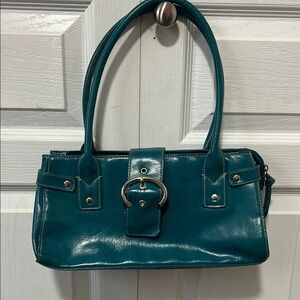 Teal Faux Leather Women's Handbag